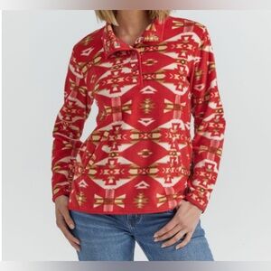 Wrangler Red Aztec Print Women's Top